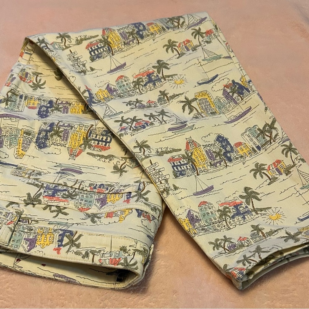 Colorful Scenic Print Pants